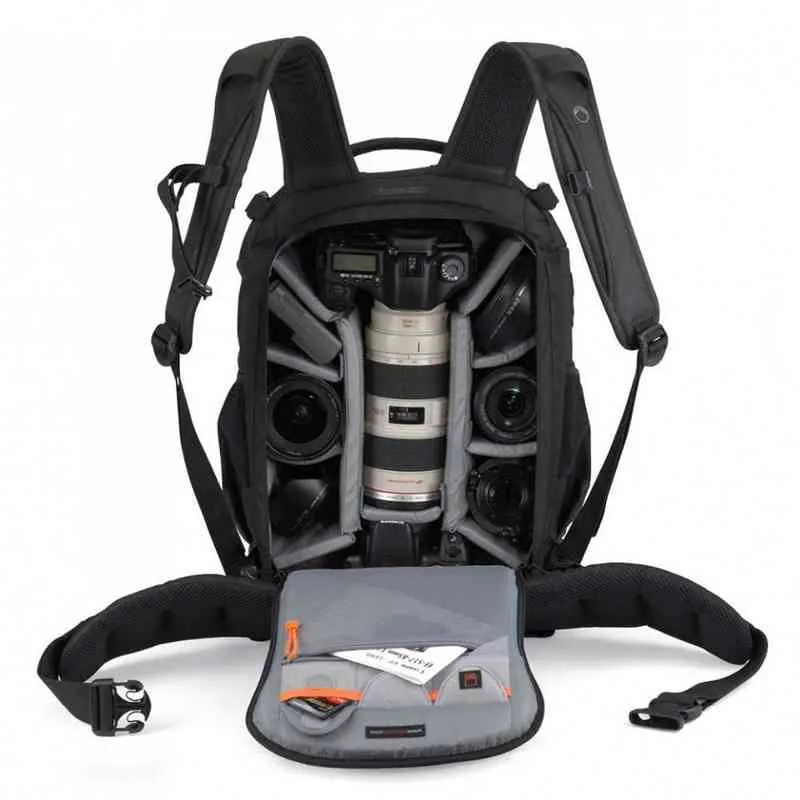 Lowepro Flipside 400 AW 400 AW II カメラフォトバッグ本物のデジタル一眼レフ旅行三脚レンズバックパック AA220324