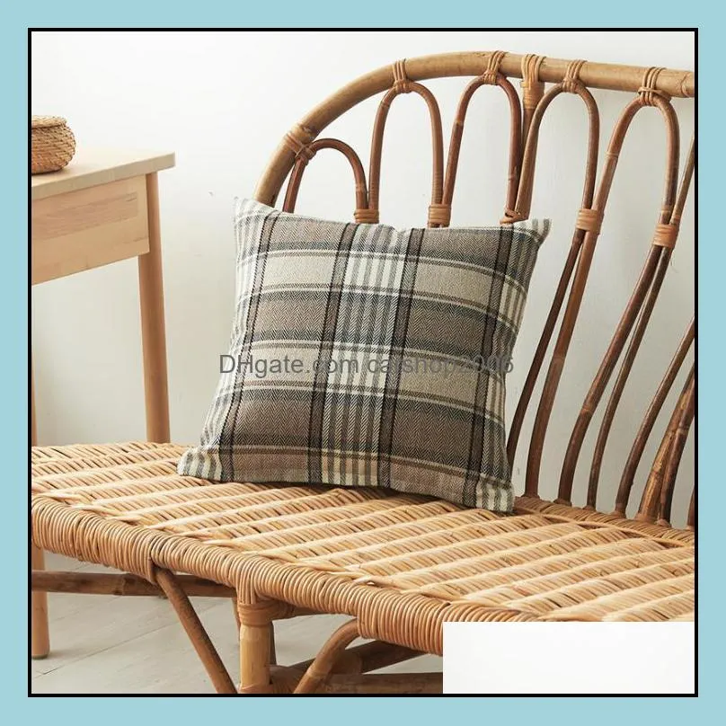 striped pillow case plaid pillow case fashion candy color cotton pillowcases fashion sitting room sofa decoration wy269-l1