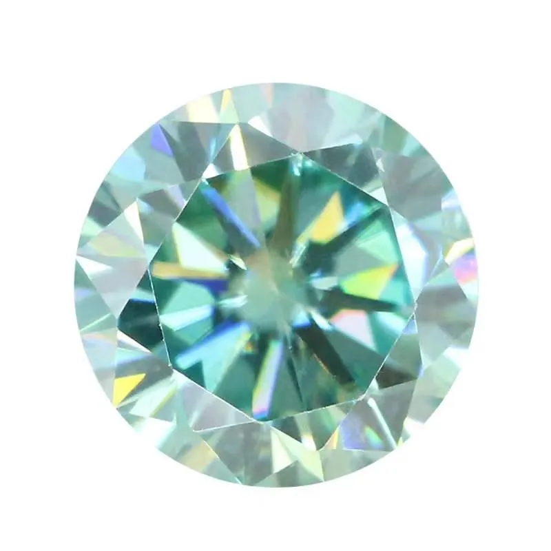 آخر 0.3-12 قيراط فاتح اللون الأخضر الخضراء VVS1 جولة مويسانيت الحجر الفضفاضة الماس الماس مع GRA الأحجار الكريمة مجوهرات أخرى أخرى أخرى