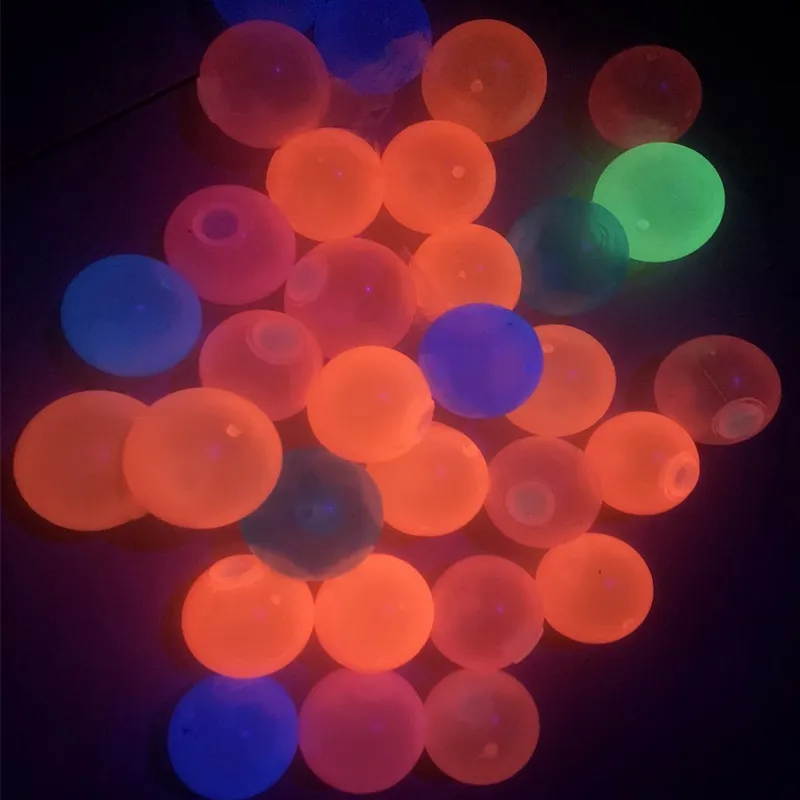 Lankzinnige doelstick Ball ouder-kind interactie Fidget Toys Glow Sticky Wall Ball in de Dark Squishy Anti Stress Balls Soft Squeeze volwassen kinderen speelgoedgeschenken