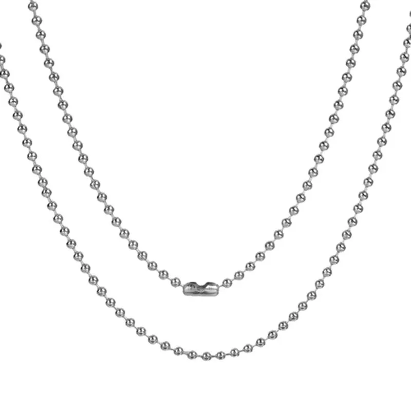 Chains Fashion 304 Stainless Steel Ball Chain Necklace For Women Metal Party Jewelry 60cm(23 5/8") Long, 1 Piece