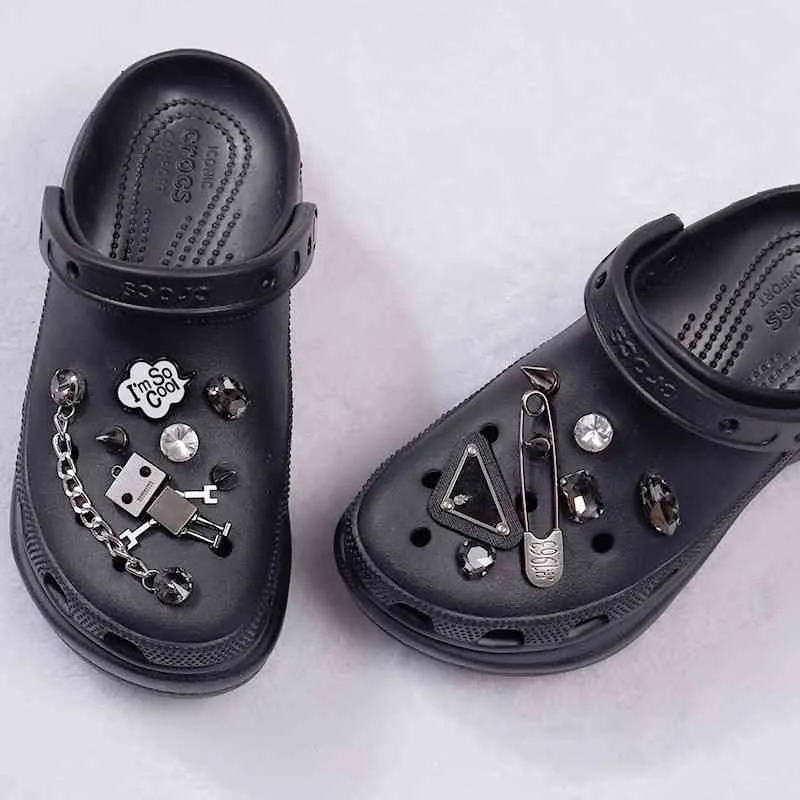 Cool Robot Pin Croc Charms Designer Rhinestone Gem Shoe Decoration Charm  For CROC JIBS Clogs Children Kids Women Girls Gift From Looky_sky, $15.26