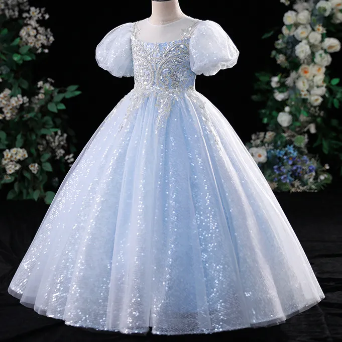 Blue Crystal Beaded Princess Flower Dress For... From Babyonline, $120.45 | DHgate.Com Blue Crystal Beaded Princess Flower Dress For... From Babyonline, $120.45 | DHgate.Com