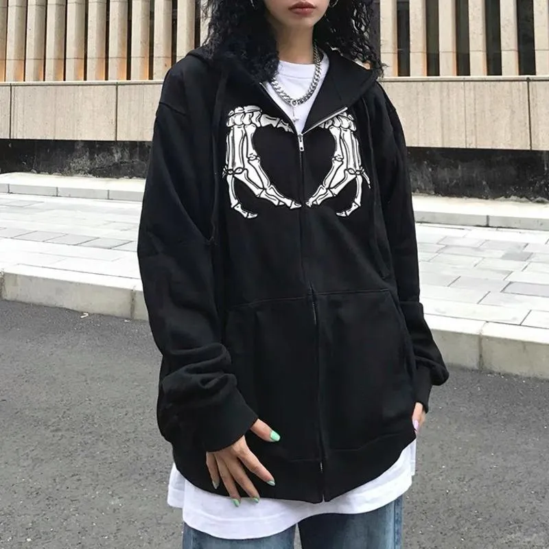 Emo zip up hoodies 2025