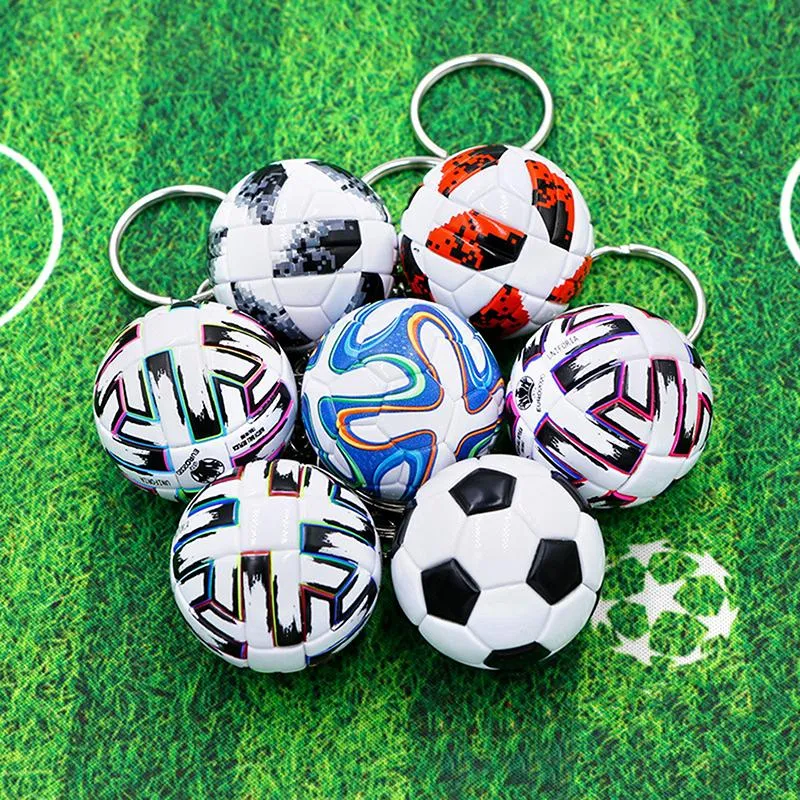 Keychains Sports Football Key Chains Souvenirs PU Leather Keyring