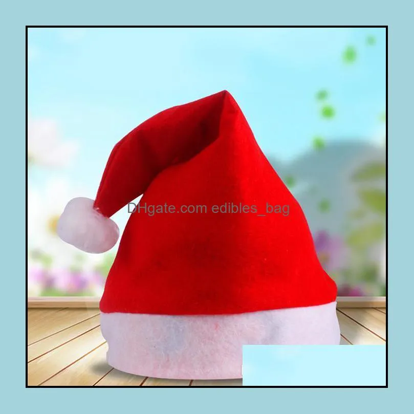 factory price! 1500pcs red santa claus hat ultra soft plush christmas cosplay hats christmas decoration adults christmas party hats