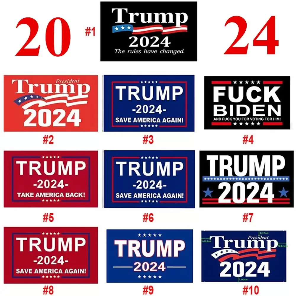 أعلام دونالد ترامب 3 × 5 قدم 2024 إعادة انتخاب أمريكا مرة أخرى