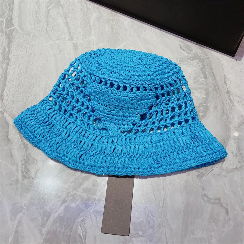 Straw Hat Designers Men Womens Bucket Hat Fitted Hats Fashion Hand Woven Sunhat Women Luxury Summer Outdoor Beach Hats Baseball Caps 4 Style