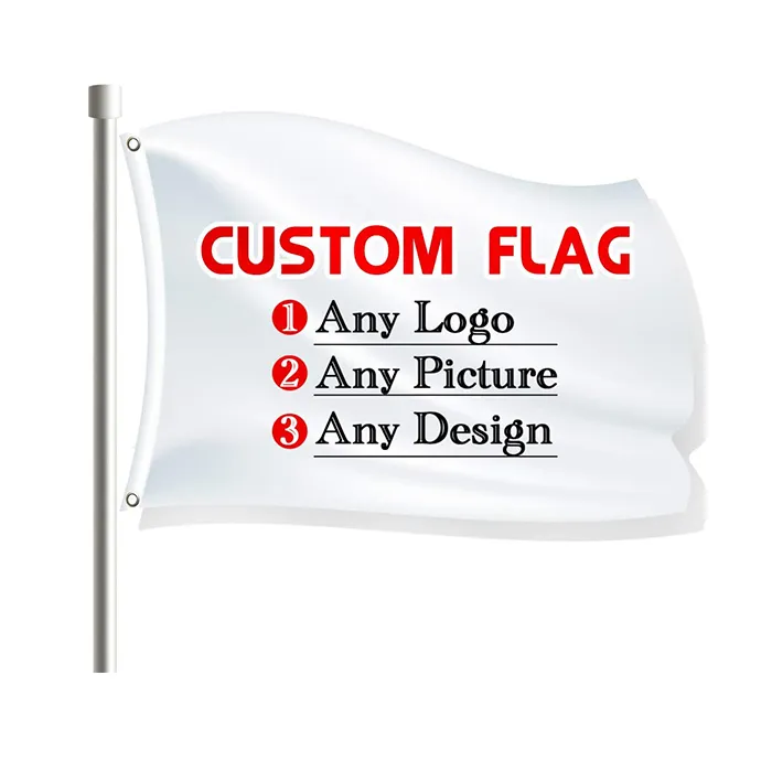 Custom Flags 3x5ft 150x90cm Digital Printed Free Design 100D Polyester Sports Team Hanging Advertising Outdoor Indoor