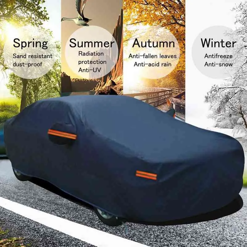 190T COLL COVER COVER SNOW COVER AUT AUT SUNSHADE AUTO AUTO DUST REACKED FOR CADILLAC/AUDI A4/PEUGEOT 307/VW H220425