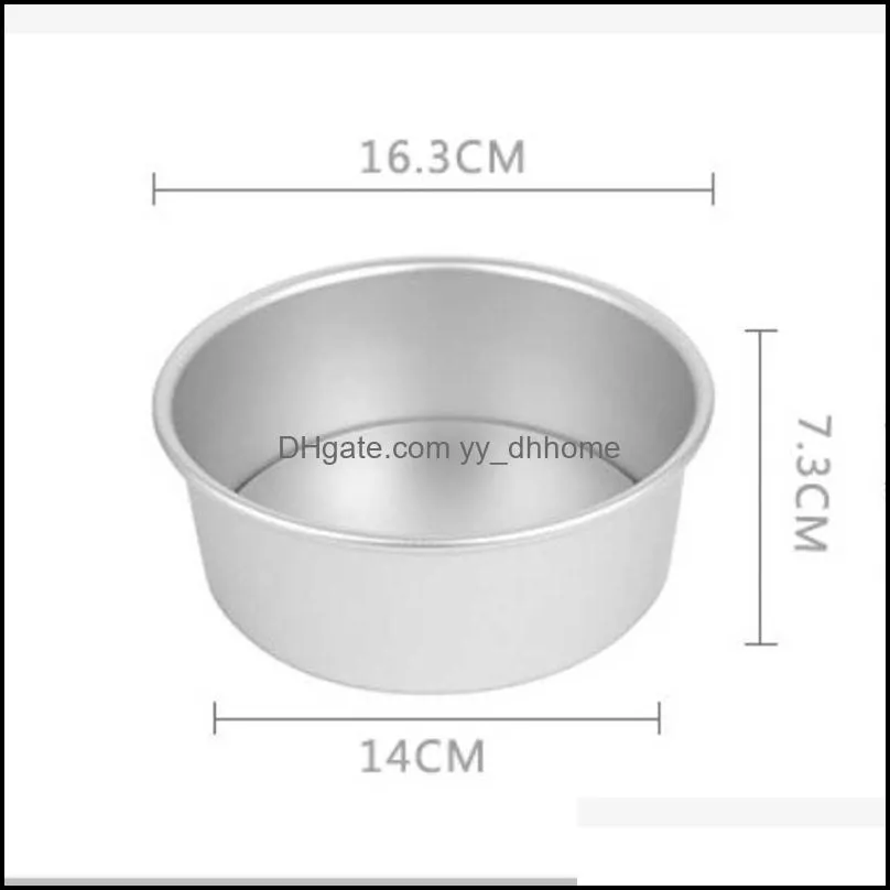 Cakes Tools Baking Utensils 6-Inch Movable Bottom Cake Moulds Household Explosion Aluminum Alloy Anode Circular Movable Mould RRB14542