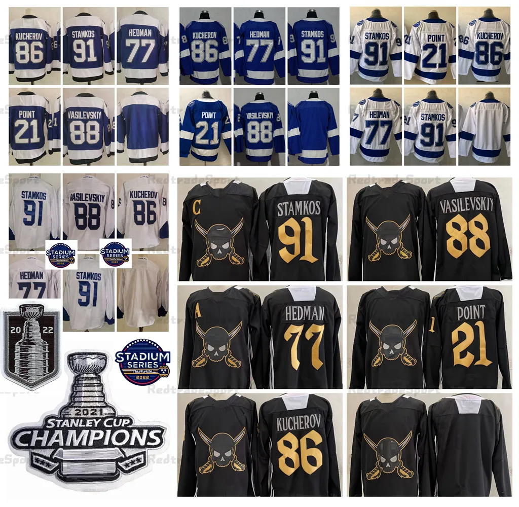 2022 Stanley Cup Final Steven Stamkos Nikita Kucherov Hockey''nHl Jerseys Stadium Series Victor Hedman Brayden Point Andrei Vasilevskiy Reverse