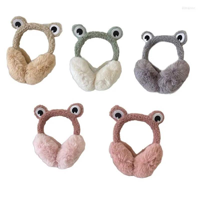 Beanie/Skull Caps Fleece Ear Muffs Frog Earmuffs For Winter Cute Animal Girl Fur Warmer Earcap Headband 13MD Delm22