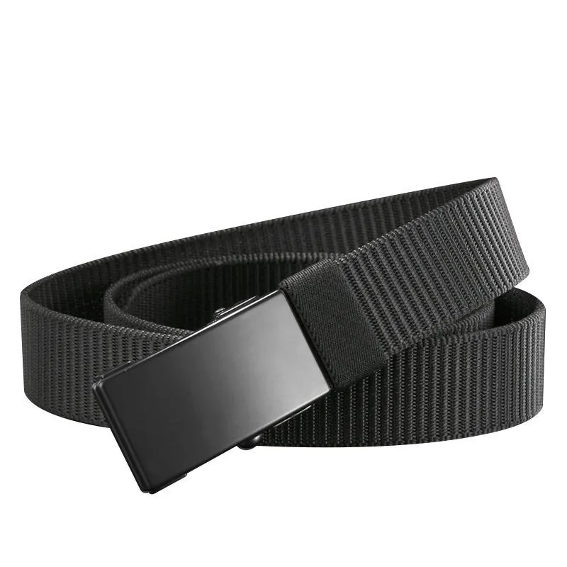 Belts Luxury Designer Toothless Automatic Buckle For Men Nylon Canvas Belt Outdoor Leisure Sports Unisex BeltBelts