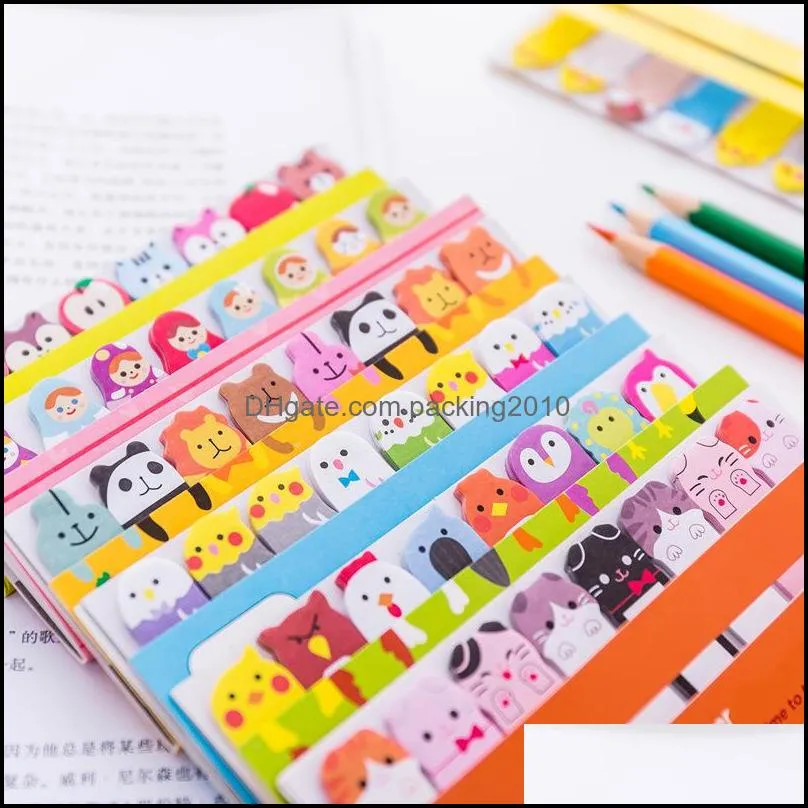 Animals Memo Pad Sticky Note Kawaii Notebook Memo Planner Sticker Quality Office Stationery Cute School Gift Tools