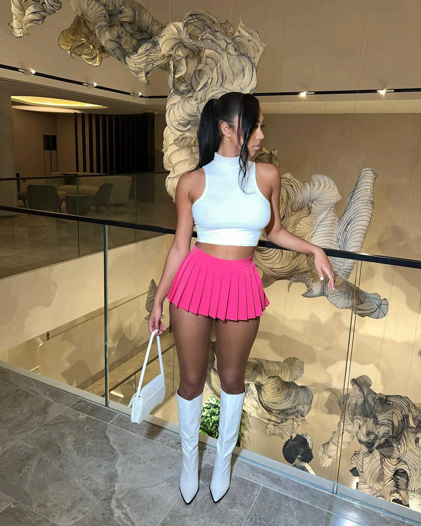 2023 Summer Women's Mini Pleated Short Dress in Solid Color 2023 Summer Women's Mini Pleated Short Dress in Solid Color