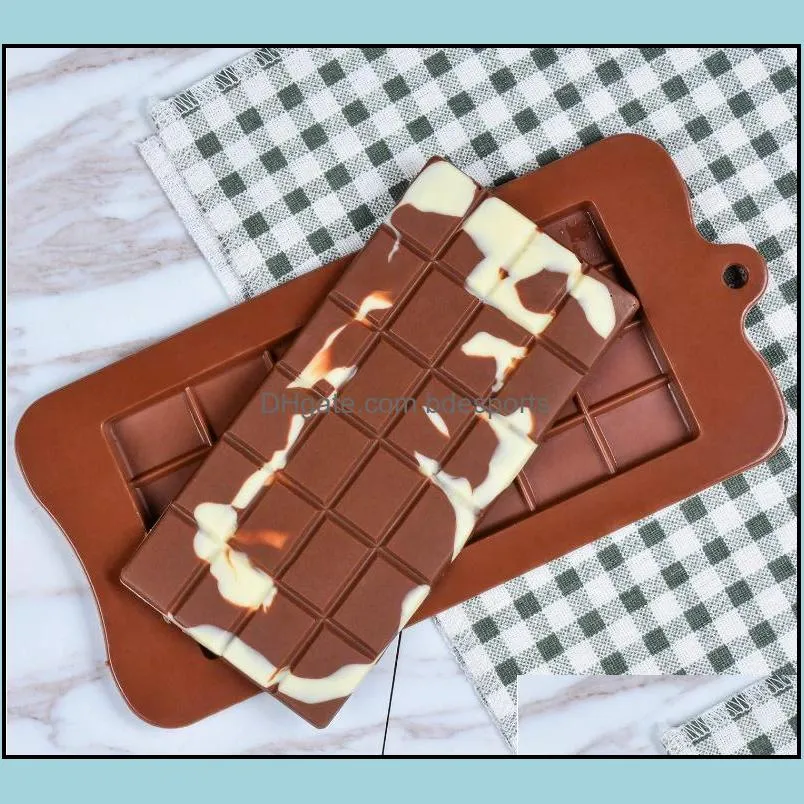 Cavity Break-Apart Chocolate Mold Tray Non-Stick Silicone Protein and Energy Bar Candy Molds Food Grade SN3196