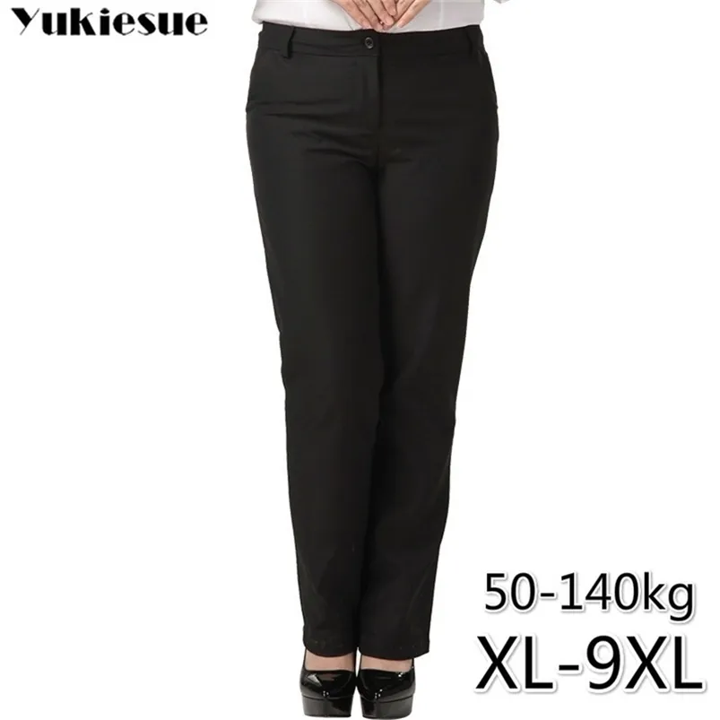 Frauenshose für Frauen Pantalon Femme Streetwear mit hoher Taille ol Büroarbeit tragen Anzug Hosen plus Größe 9xl weibliche Hosen