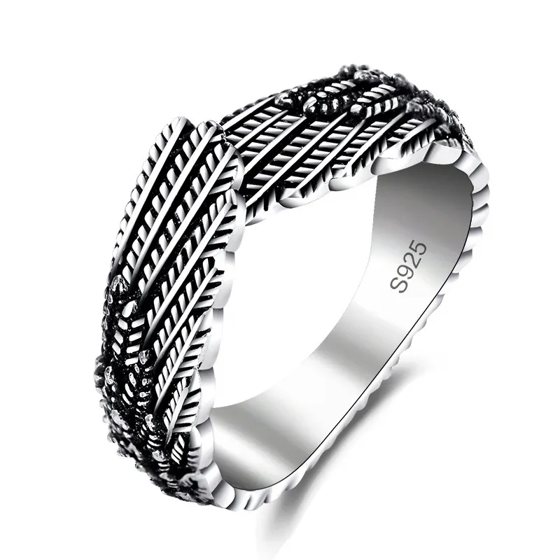 Nuovo Angel Wings Ring per uomini e donne Fashion Retro Trend Ring Righ Design di minoribilità Luxury Design Simple
