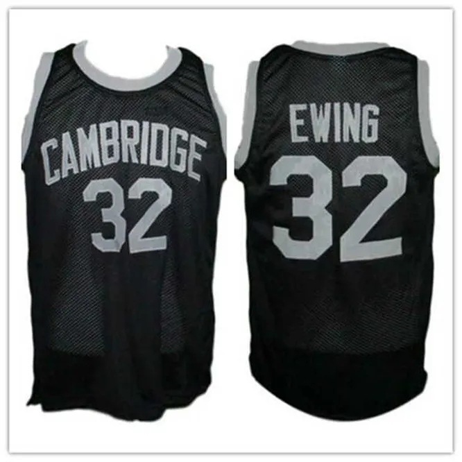 XFLSP Mens Patrick EWING # 32 Cambridge High School Basketball Jersey Настроить любое имя и номер