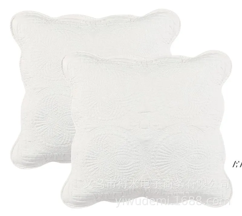 Pillow Case Decorative Zipper Throw Cotton 18*18inch Pillows Cover Yellow Grey White Cushion Covers Home Decor Pillowcase 45x45cm RRE13559