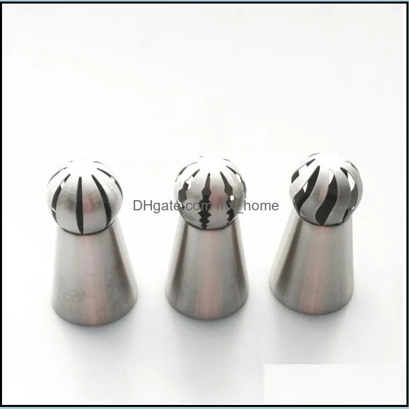 stainless steel ball pastry tips baking cake flower decorating nozzles torch pastry tips kitchen tool ysy253-l