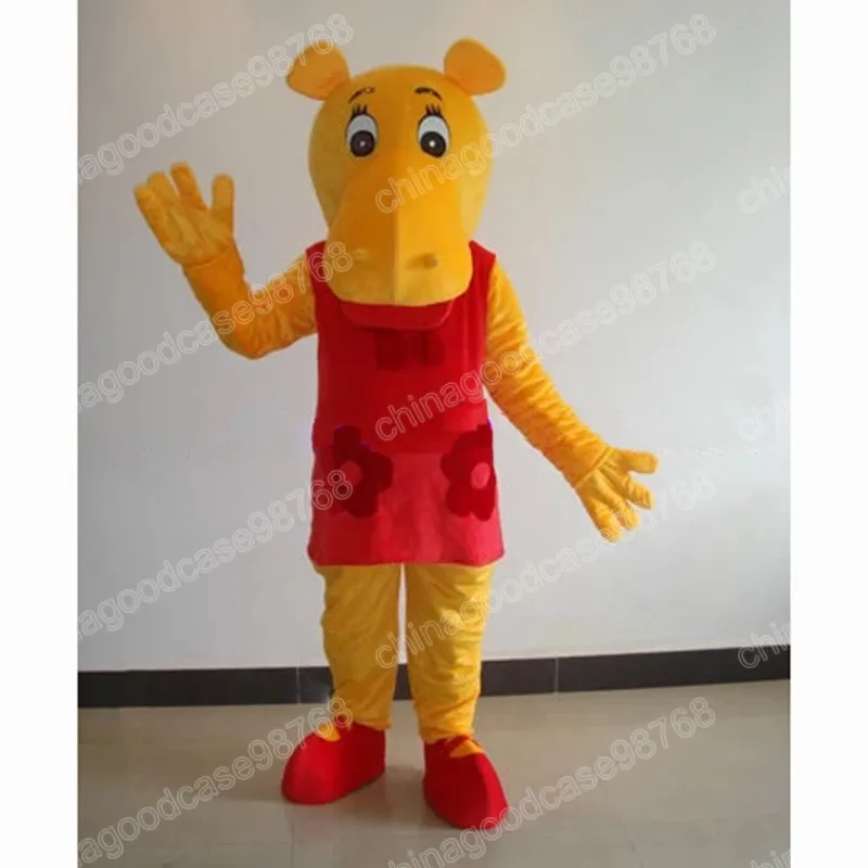 Performance Hippo Mascot Costume Halloween Kerstmis feestjurk Streepjes Karakter Outfit Pak Carnaval Unisex Adults Outfit