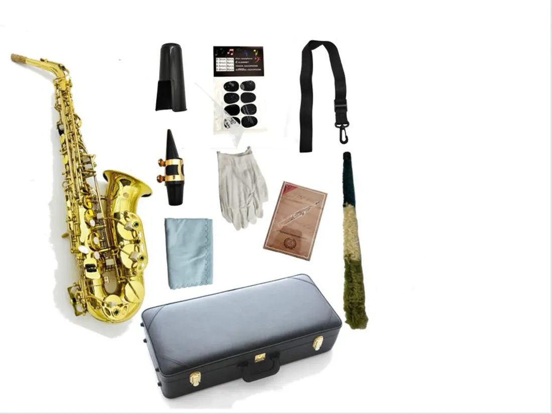 Горячий бренд Jupiter JAS-1100Q Alto Saxophone EB мелодия латунный золотой музыкальный инструмент профессионал с аксессуарами для корпусов