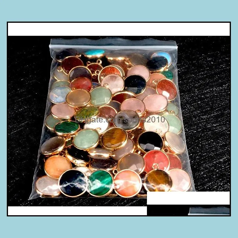 delicate natural stone charms wrap round rose quartz lapis lazuli turquoise opal pendant diy for bracelet necklace earrings sports2010