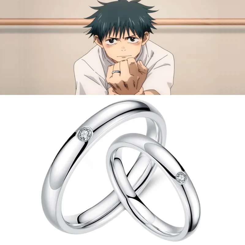 Anime Jujutsu Kaisen Yuta Okkotsu Rings Cosplay Props Homens Mulheres Casal Amante Ring Jóias Acessórios para Jóias Presentes 220719