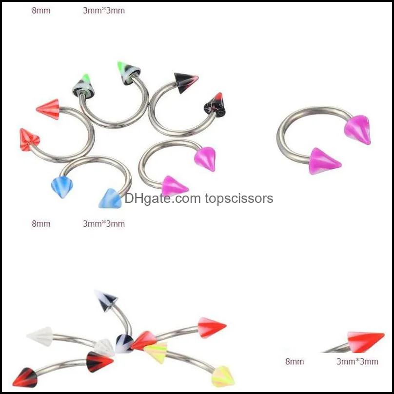 set of 110 colorful body piercing barbell stainless steel acrylic nose tongue lip belly bar for men and women