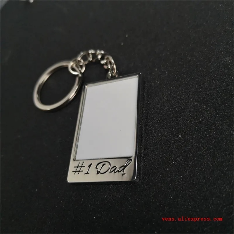 SUBL Metal No 1 Dad Blank Keychains sleutelring voor Vaderdagoverdracht blanco DIY -materialen 15 stks/partij 220516