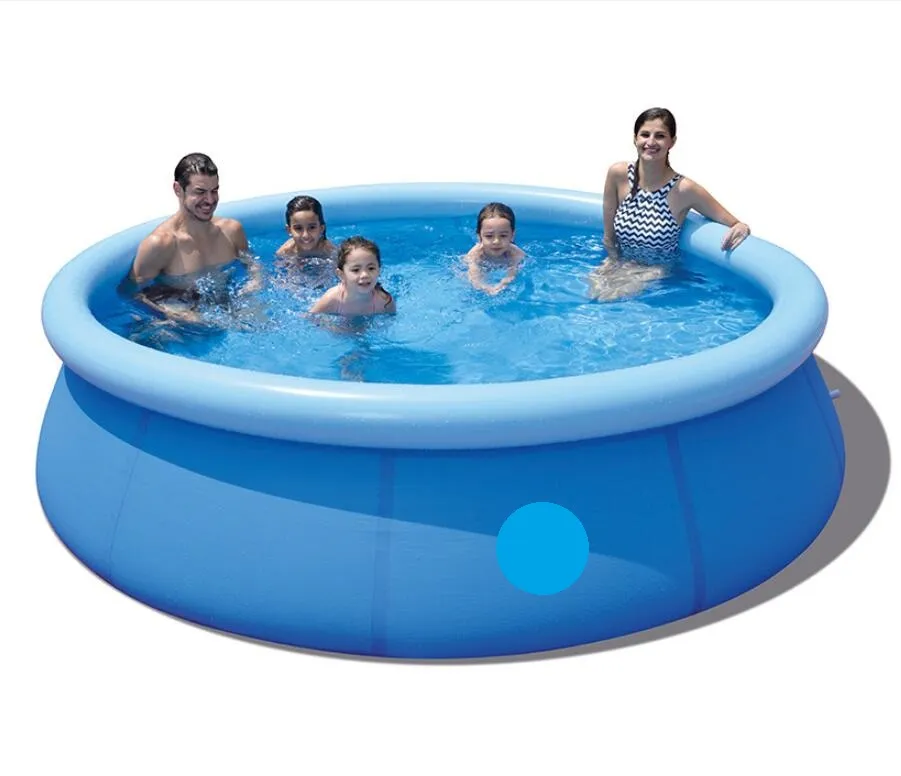 Big Folding Outdoor Bad Pool Garden Inomhus Vuxen Barn Plast PVC Uppblåsbar Swimmingpool Bärbar Familj Vuxna Barnsäkerhetsutbildning Vattenpooler Utrustning