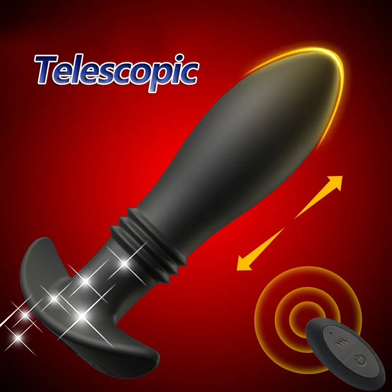 Remote Telescopic Huge Dildo Vibrators Anus Big Butt Plug Male Prostate Massager Adult Anal Vibrator sexy Toys For Men Women