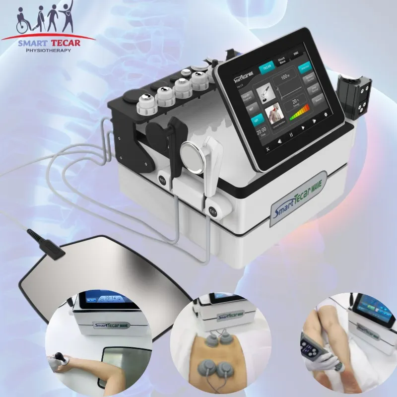 ESMS ESWT Shockwave Tecar Therapy Massager Machine For Sport Injuiry Low Back Pain ED Acoustic Shcok Wave Equipment