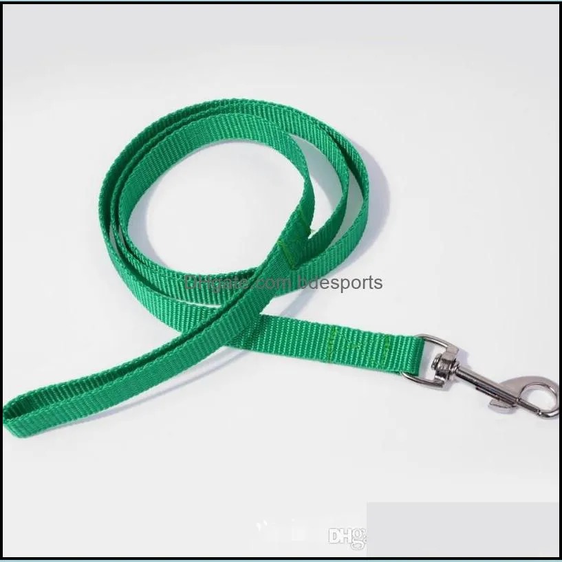 500pcs/lot Width 1.5cm Long 120cm Nylon Dog Leashes Pet Puppy Training Straps Black/Blue Dogs Lead Rope Belt Leash LX6556