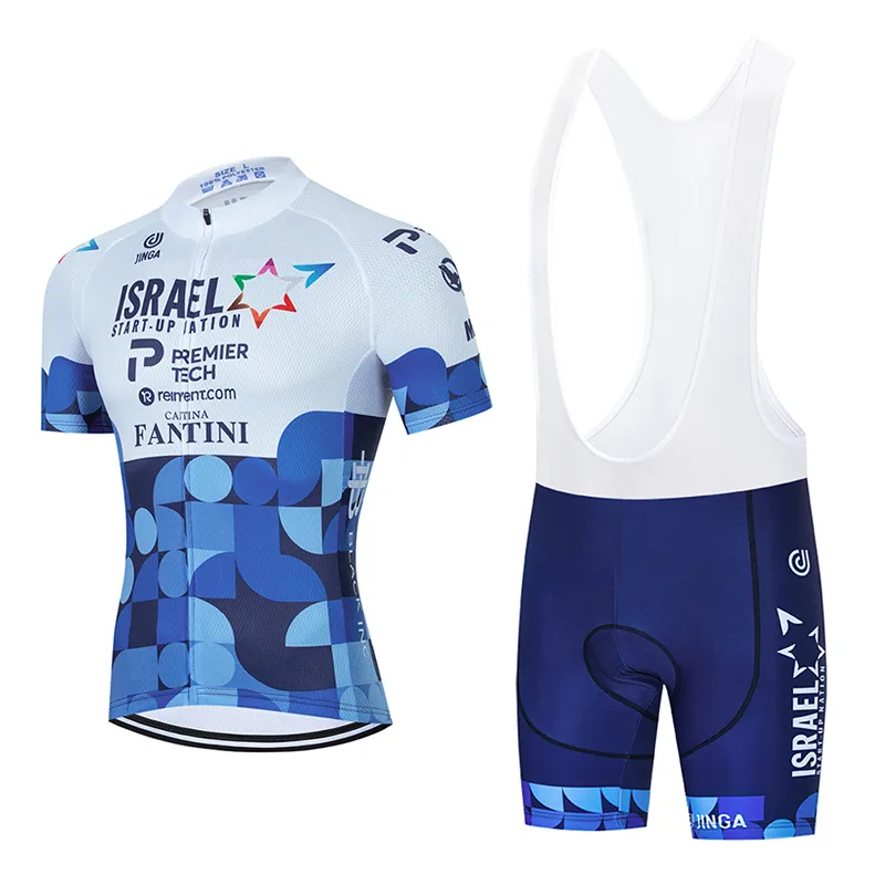 2024 Israel Cycling Jersey Pants Set 19d Ropa Mens Summer Quick Dry Pro koszule