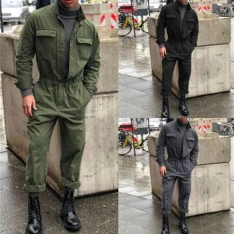 Men's Tracksuits Men's 2-Piece Suit Spring And Summer Casual Long Sleeve Single-Breasted Stitching Turn-down Collar Coat Straight-Leg Pa