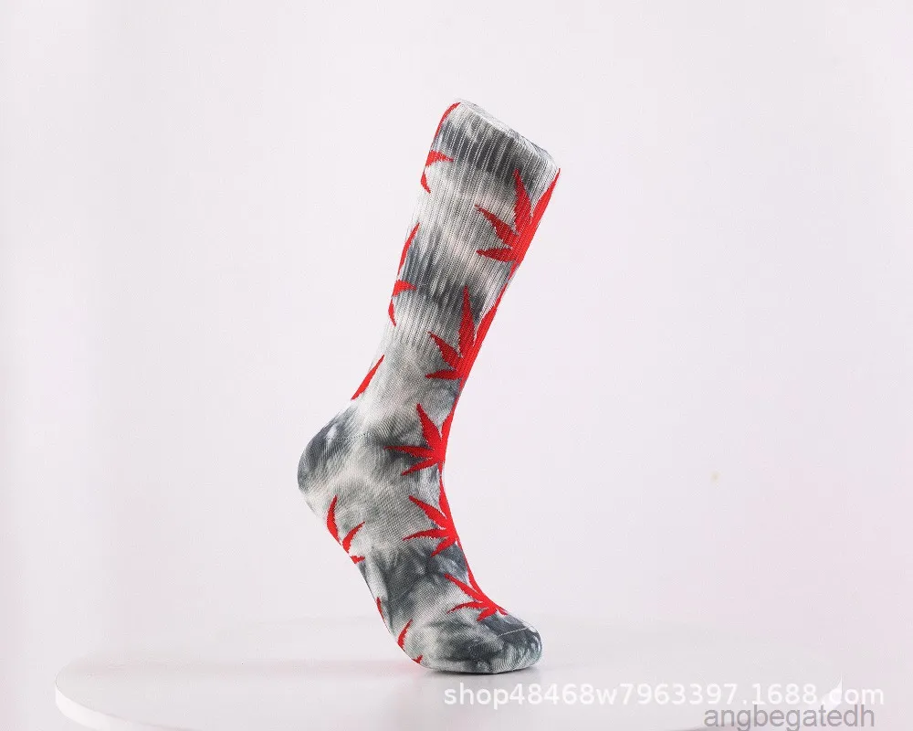 2022 Novo Tie Dye Men's Sports Socks Fashion High Top Top Socks de algodão feminino Soas de cor da moda 6b