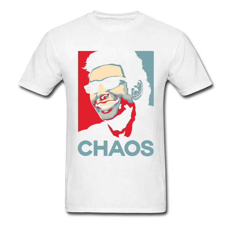 Ian Malcolm Chaos 414 Tops Shirt 2018 Hot Sale Crew Neck Slim Fit Short Sleeve Cotton Man T Shirts Printed T-shirts Ian Malcolm Chaos 414 white