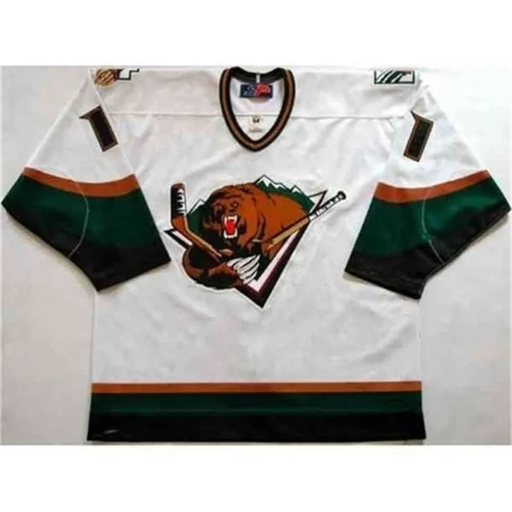 Chen37 C26 Nik1 Early 2000's #11 Jonathan Sim Utah Grizzlies Men's Hockey Jersey Embroidery Stitched Customize any number and name Jerseys