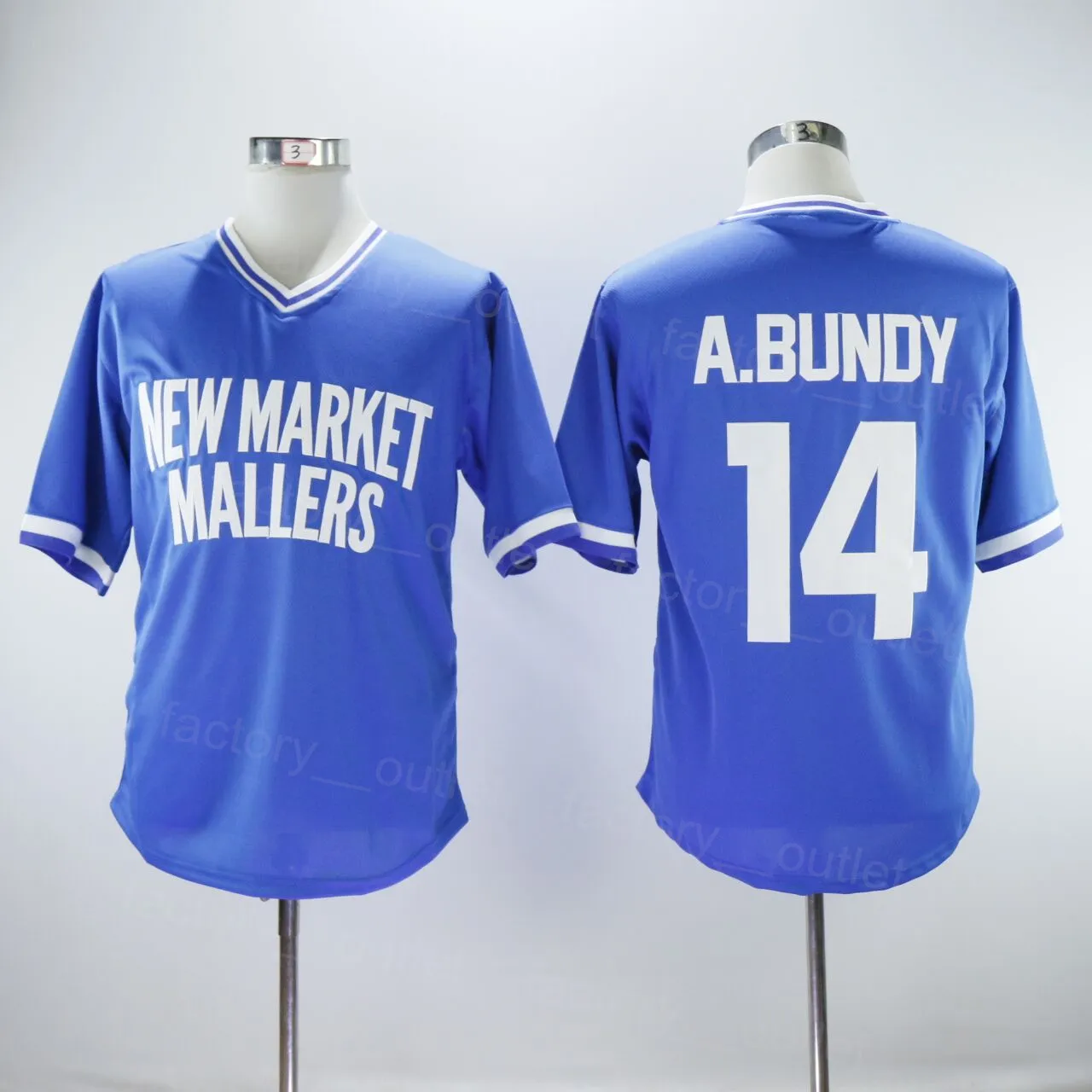 Men Movie New Market Mallers 14 Al Bundy Baseball Jersey Team Color Blue All Stitched For Sport Fans Breathable HipHop Cool Base Hip Hop Top Quality On Sale Size S-XXXL