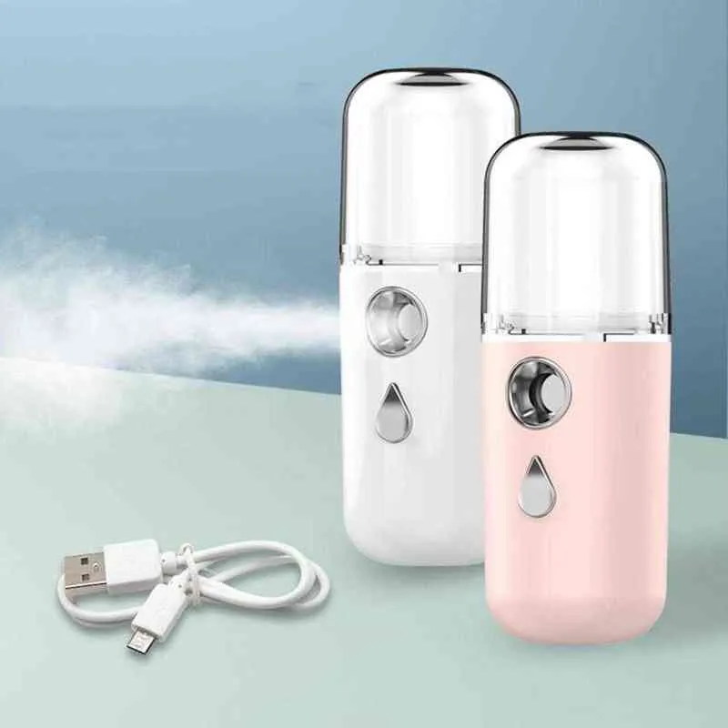 Nano Spray Hydratation Instrument Mini Portable Rechargeable De Poche Facial Vapeur Beauté Hydratant Humidificateur 220507