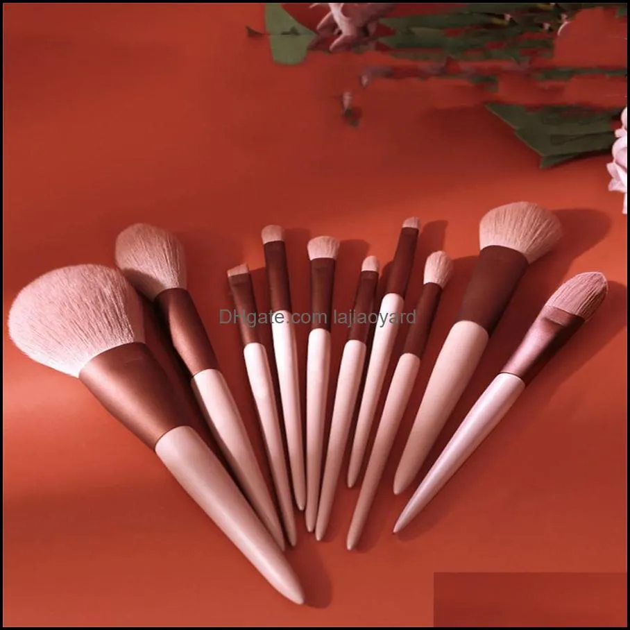 Other Hand Tools Super Soft 10 Makeup Brush Set Girl Heart Highlight Brush Loose Powder Factory Wholesale
