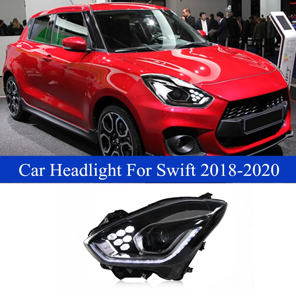 Auto Daytime Testa Della Luce Per Suzuki Swift HA CONDOTTO il Gruppo Faro 2018-2020 Dinamico Segnale di Girata Fari Accessori Auto