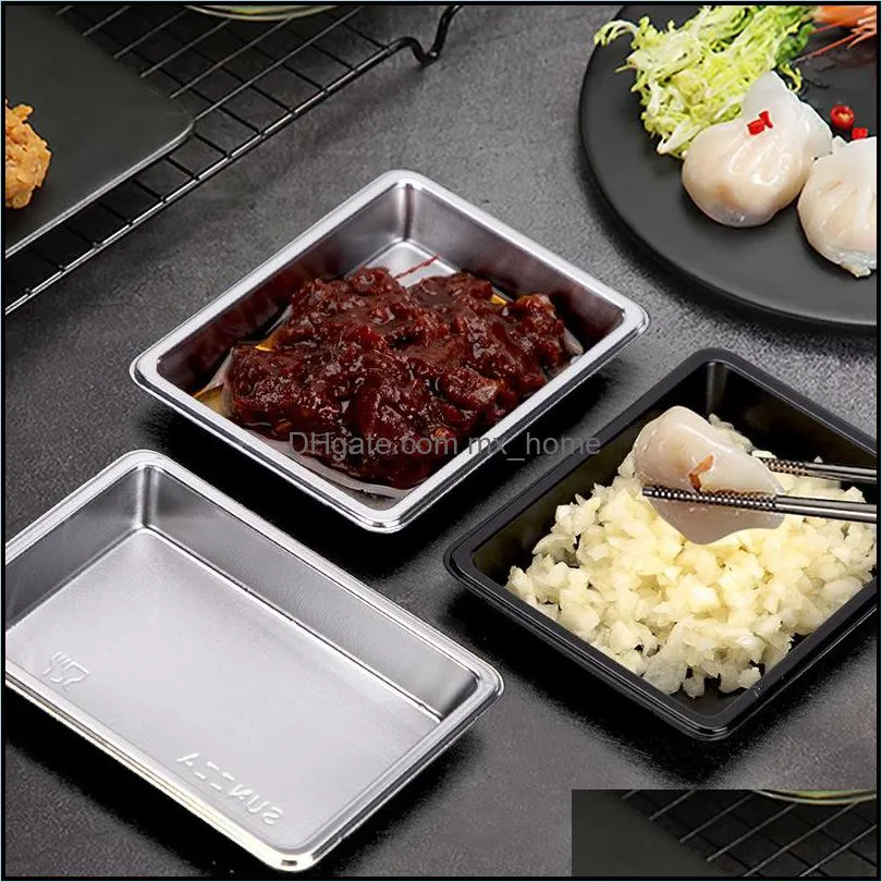 Disposable Sushi Soy Sauce Dish Rec Salad Salt Seasoning Plate Restaurant Takeout Connt Tray Wholesale Wb2638 Drop Delivery 2021 Take Out Co