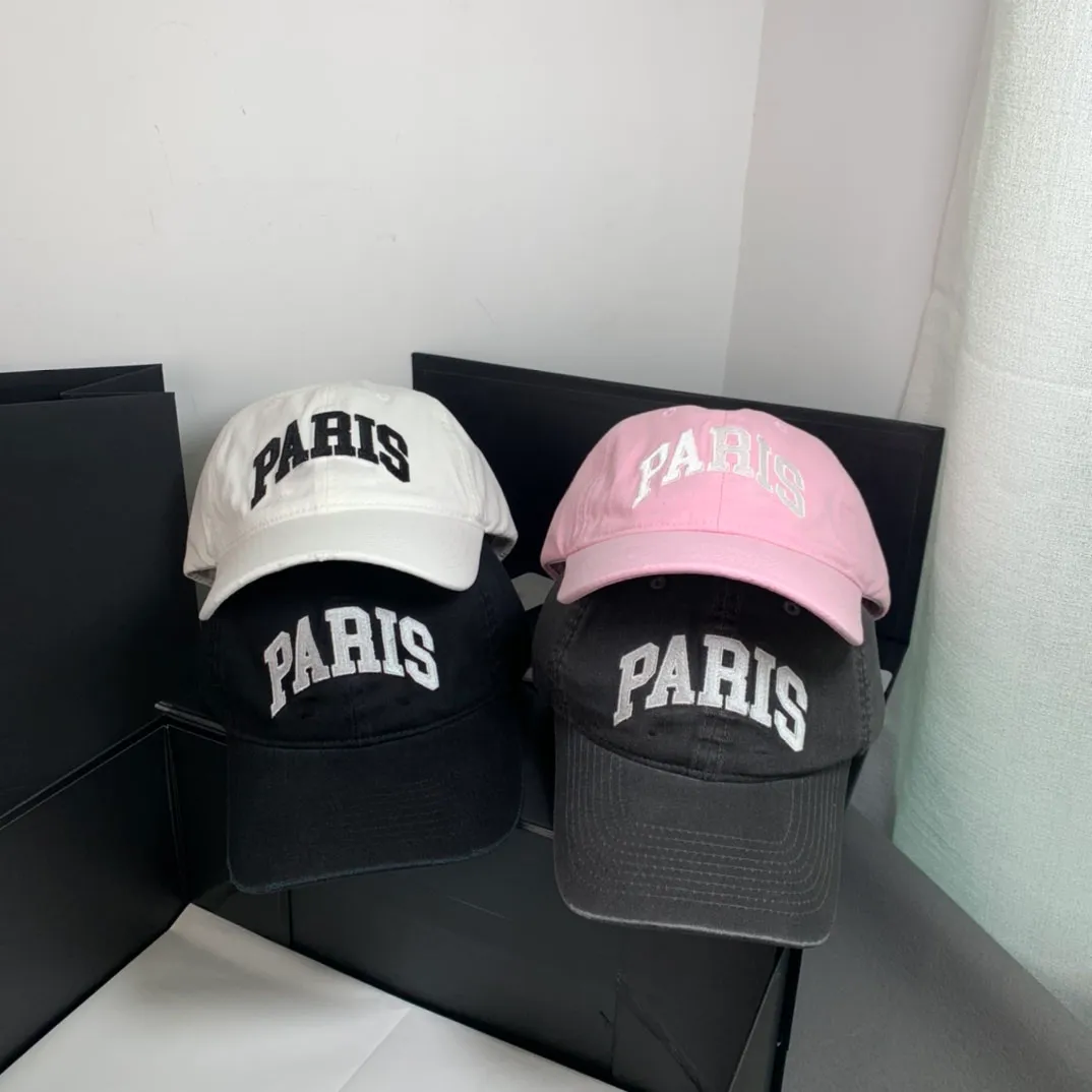 볼 캡 22ss 여성 남성 디자이너 Casquette Denim 단색 편지 모자 야외 여행 모자