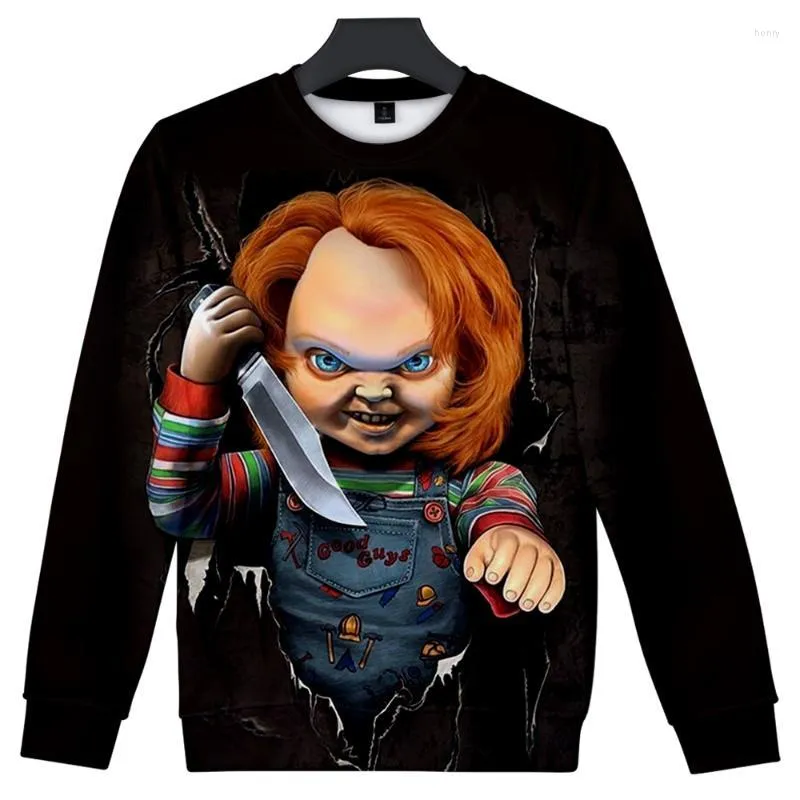 Sweats à capuche pour hommes Sweats CHUCKY Sweat Tv Show Pull Harajuku 3D Casual Col Rond Cosplay O-cou Hommes Femmes