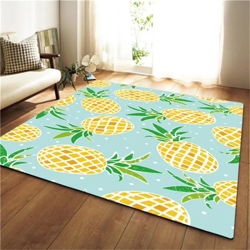 Tappeti Decorazione ananas Tappeto oceano per tappeti da soggiorno Tappetino lavabile antiscivolo Tappetino da bagno per soggiornoTappeti