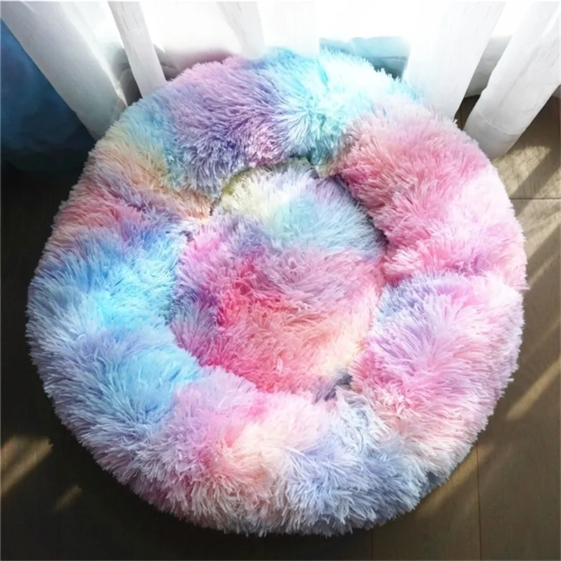 Chien Lit Super Doux Lavable Longue En Peluche Chenil Pour Animaux De Compagnie Sommeil Profond Tapis De Velours Canapé Pour Panier Chat Drop LJ201028